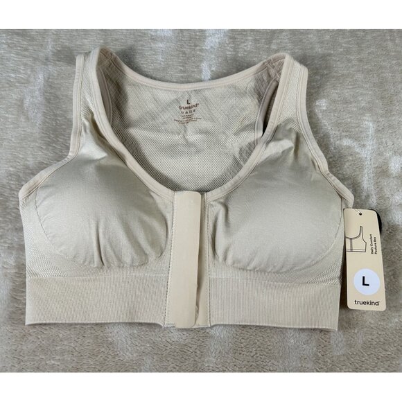 NEW Truekind Bra Daily Comfort Posture Nude Wireless Sz Large Lightly Padded - Picture 2 of 9